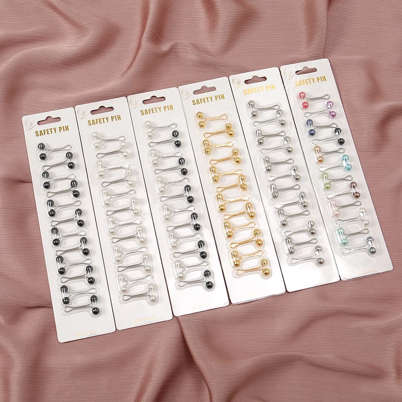Embroidery Hijab - 12 sztuk/worek muzułmański hidżab przypinki szalik