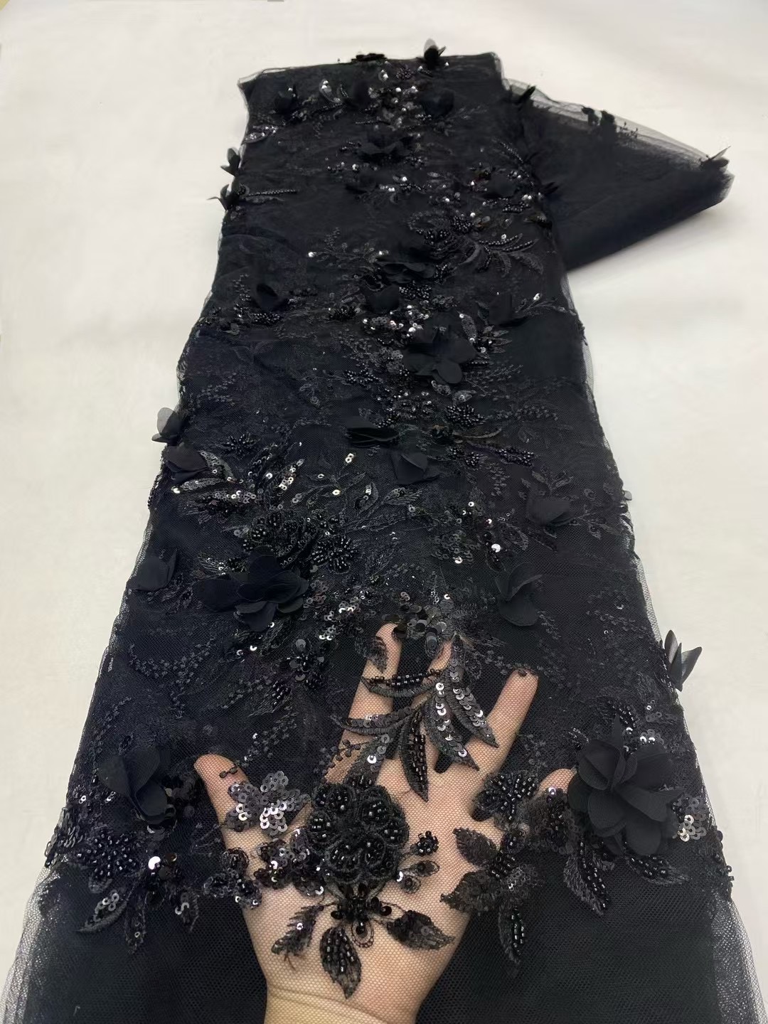 Embroidery Net Dress - Sukienki damskie Coomiya, haftowane, z koralikami,