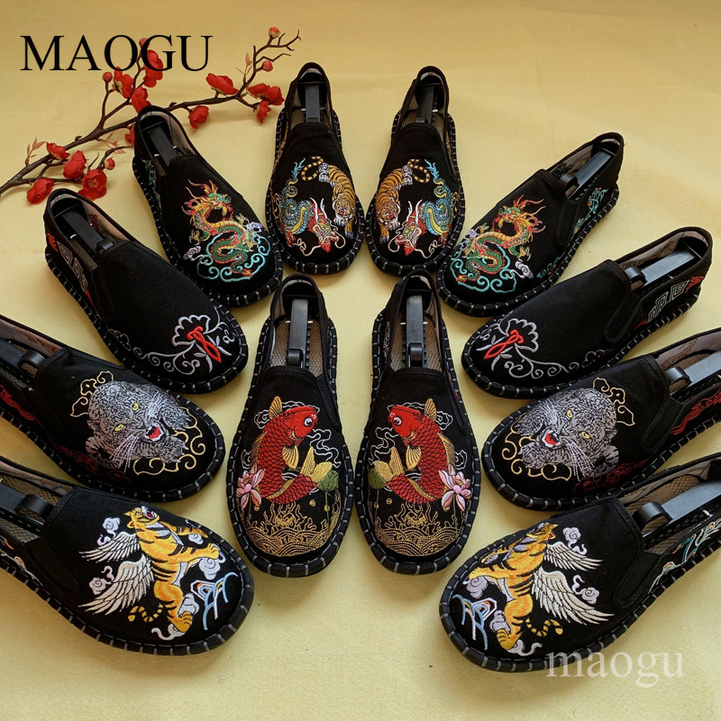 Embroidery Stitch - Unisexowe wsuwane buty w chińskim stylu