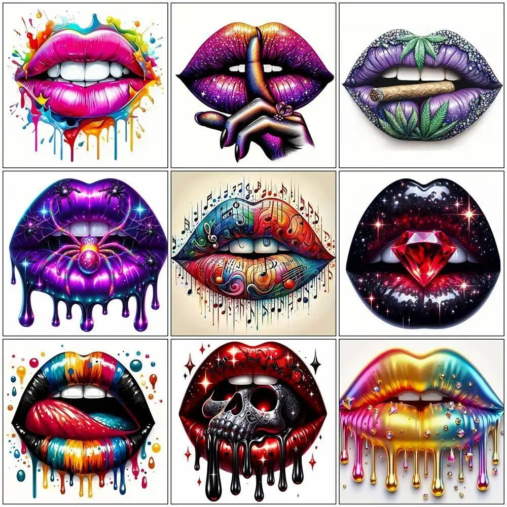 Diamentowa mozaika: usta, pełn – Embroidery Lips recenzja i cena