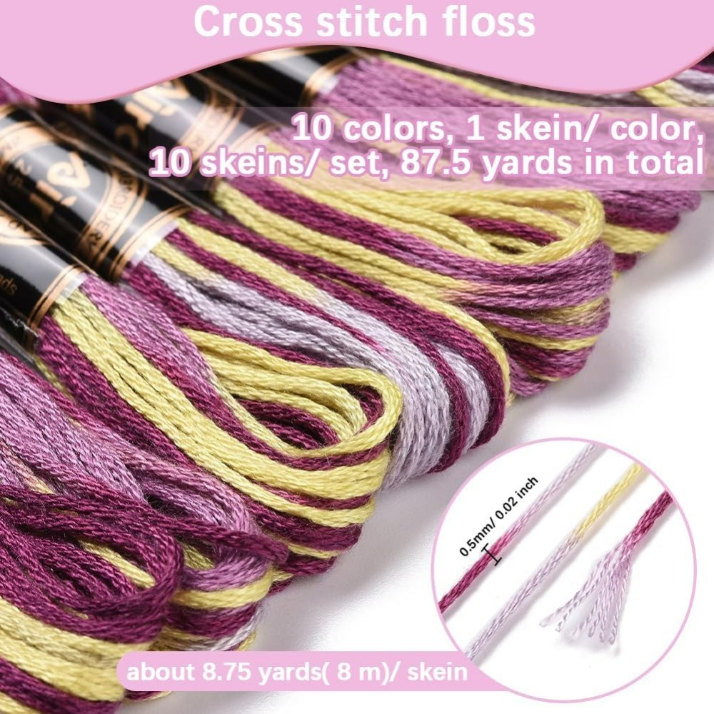 6 nici fioletowa różnokolorowa – Embroidery Stitch recenzja i cena