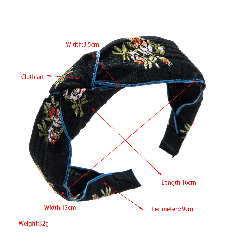 Nowa modna opaska na głowę w s – Embroidery Knot recenzja i cena
