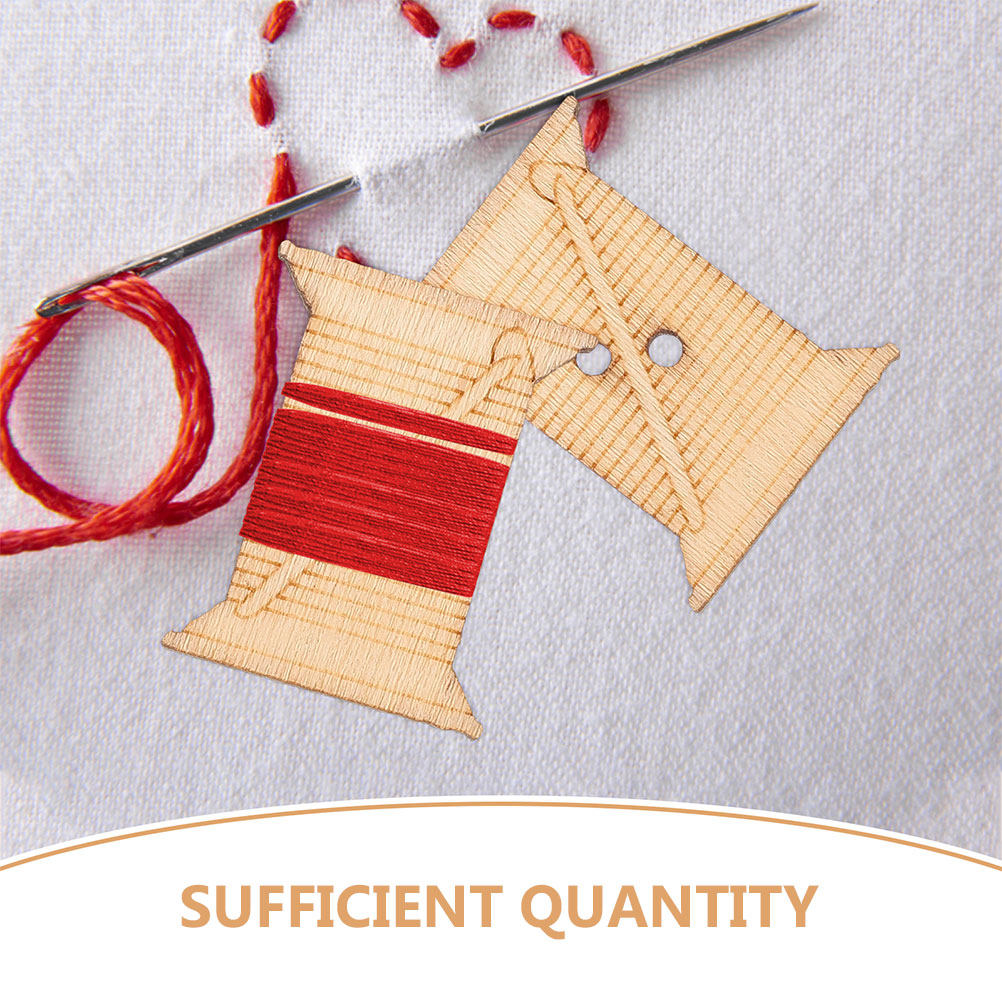 100 szt. Drewniane szpulki na  – Embroidery Stitch recenzja i cena