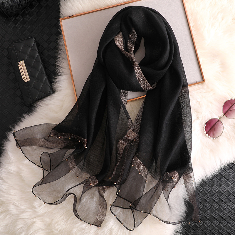 2024 Luksusowy 100% jedwabny s – Embroidery Hijab recenzja i cena