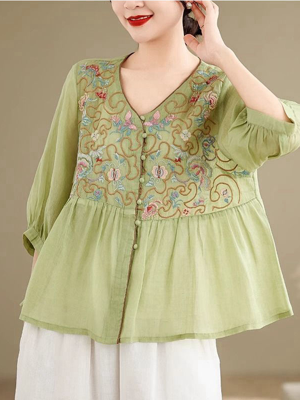 Letnia nowość: luźna, wyszczup – Embroidery Cardigan recenzja i cena