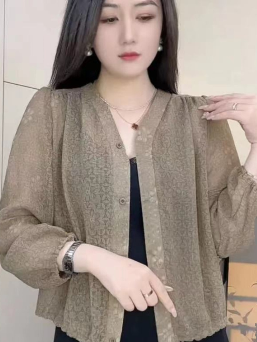 Elegancki, długi rękaw, kwiato – Embroidery Cardigan recenzja i cena