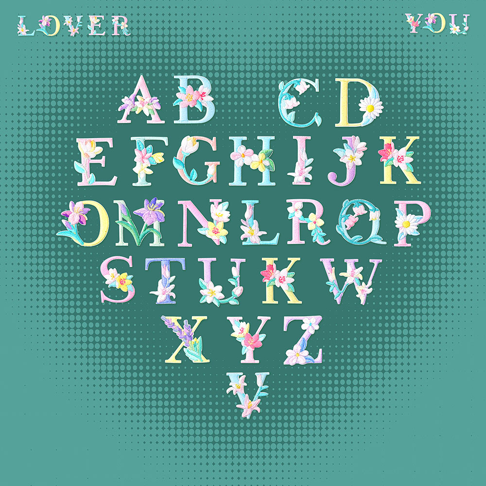 1 samoprzylepny kwiat wielkie  – Embroidery Letter N recenzja i cena