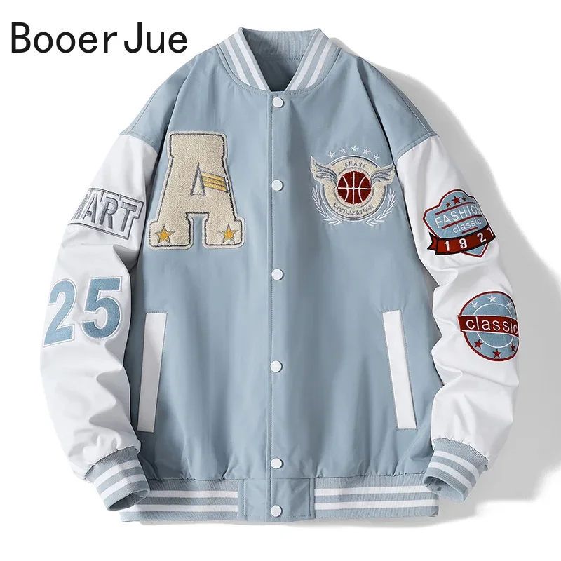 Varsity Baseball Bomber Jacket – Embroidery Letter N recenzja i cena