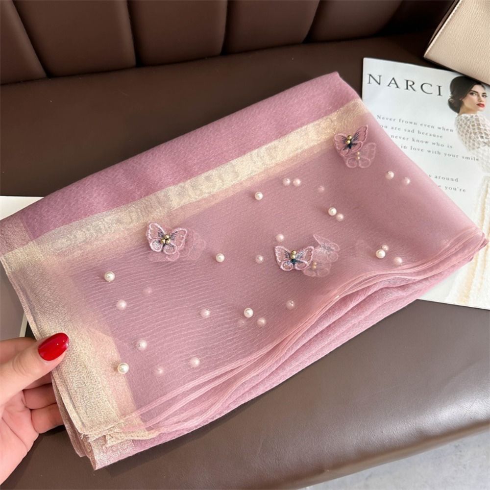 Elegancki cienki jedwabny szal – Embroidery Hijab recenzja i cena