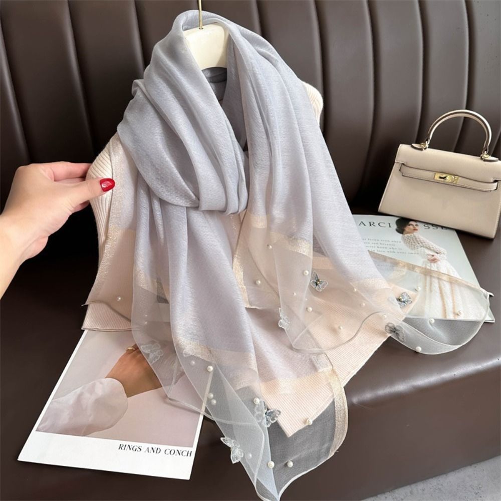 Elegancki cienki jedwabny szal – Embroidery Hijab recenzja i cena