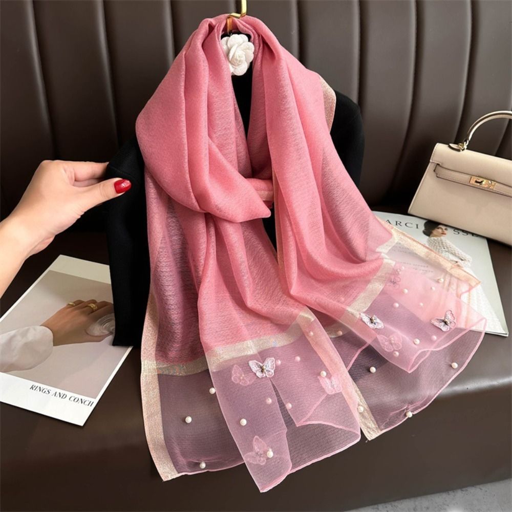 Elegancki cienki jedwabny szal – Embroidery Hijab recenzja i cena