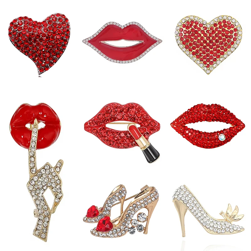 1 szt. Broszka Usta KRÓLOWEJ d – Embroidery Lips recenzja i cena