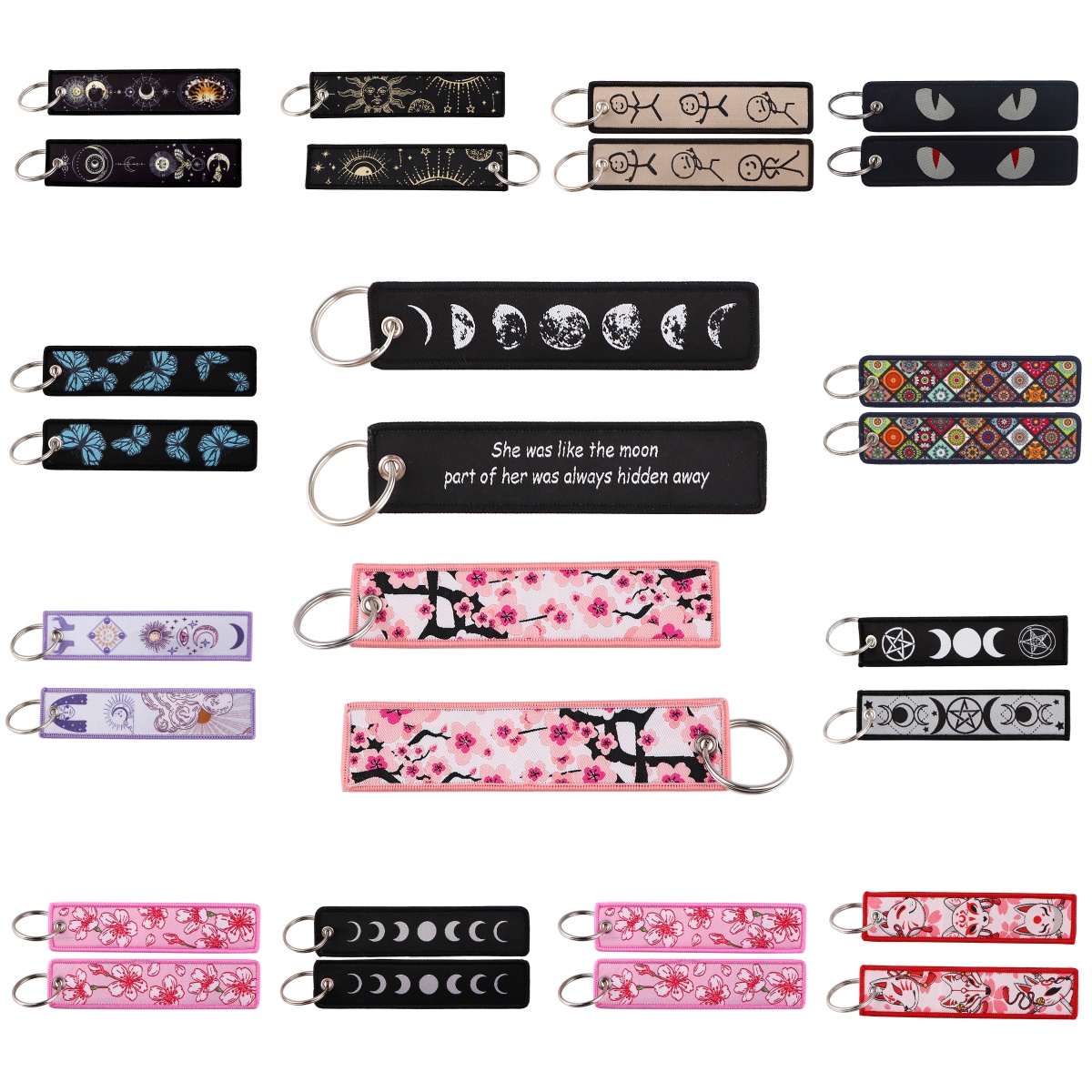 Breloki do kluczy z haftem kwi – Embroidery Ring Sizes recenzja i cena