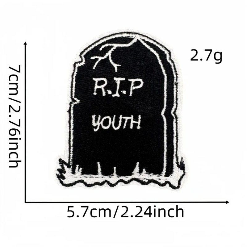 Czarne Punkowe Terro Czaszki R – Embroidery On Black Shirt recenzja i cena