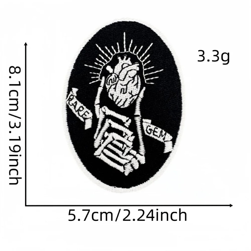 Czarne Punkowe Terro Czaszki R – Embroidery On Black Shirt recenzja i cena