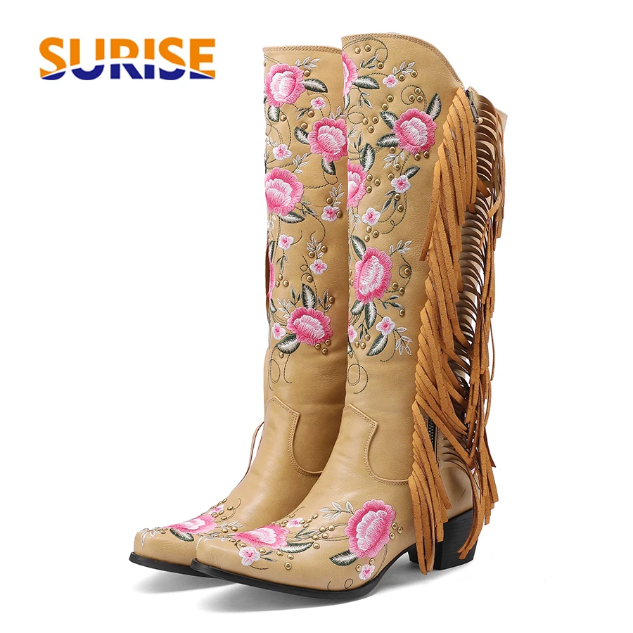 Moda Haft Kwiat Zachodnie buty – Embroidery Flower recenzja i cena