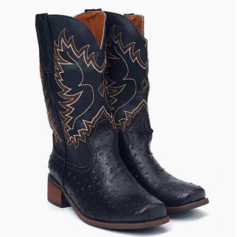Męskie wysokie buty z haftem,  – Embroidery Stitch recenzja i cena