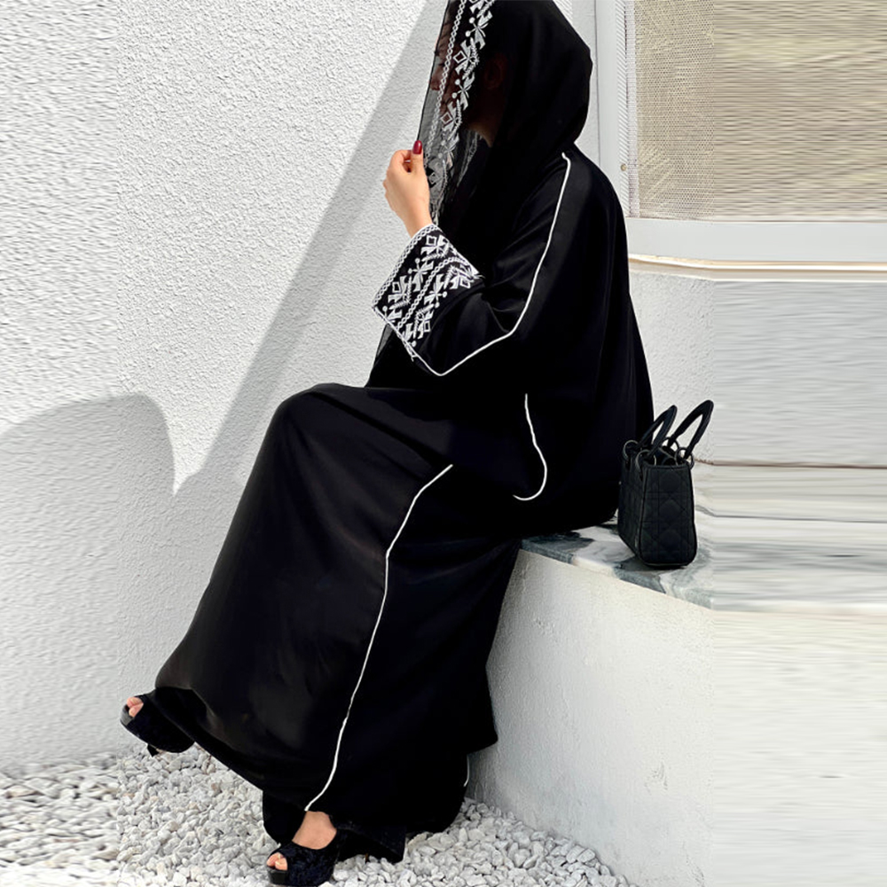 Moda klasyczna haftowana Abaya – Embroidery Hijab recenzja i cena