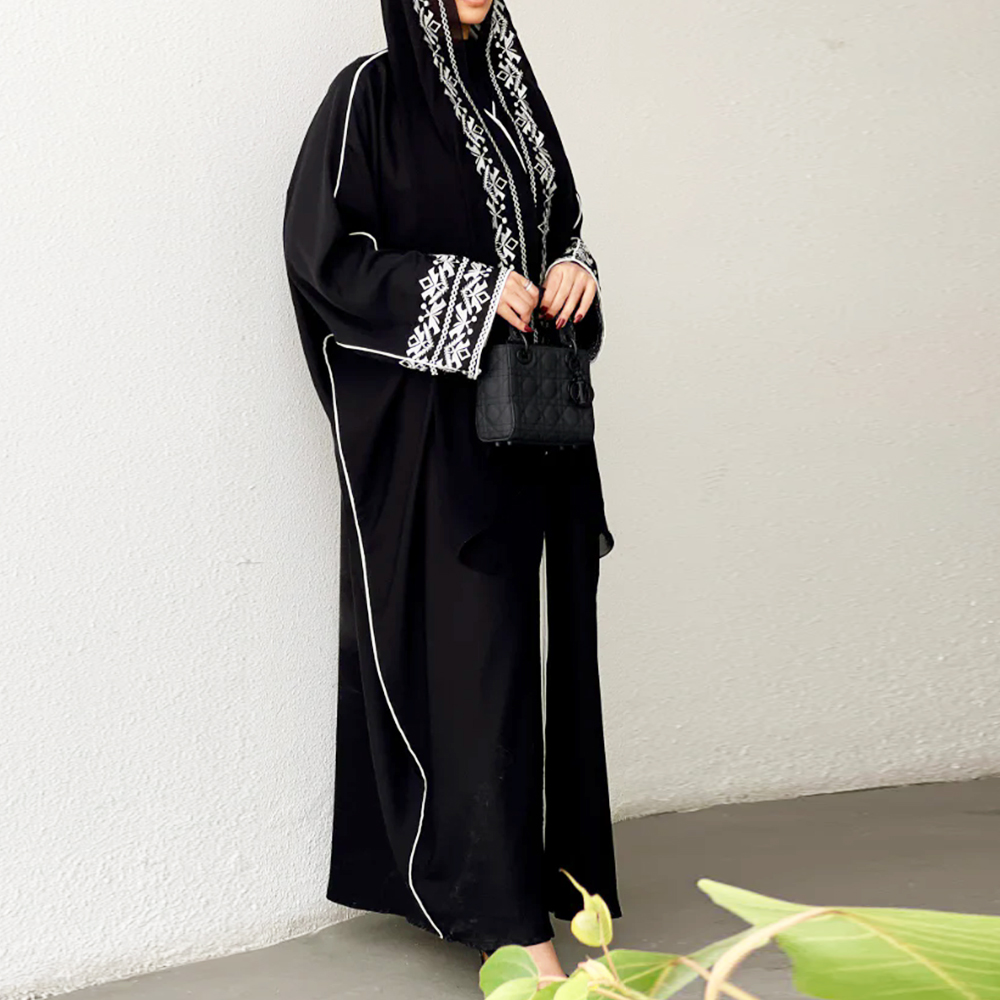 Moda klasyczna haftowana Abaya – Embroidery Hijab recenzja i cena
