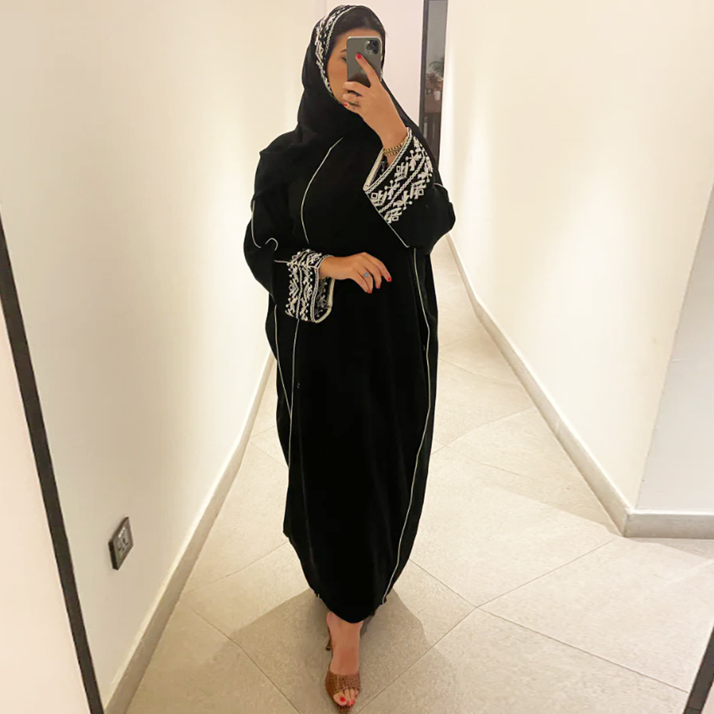 Moda klasyczna haftowana Abaya – Embroidery Hijab recenzja i cena
