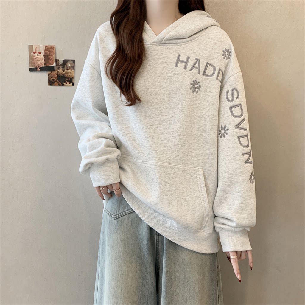 Damska bluza z kapturem w jedn – Embroidery Letter N recenzja i cena